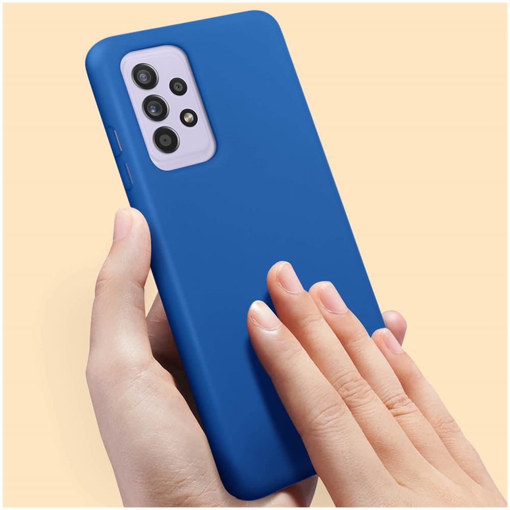 Cover Samsung Galaxy A52 Flessibile Finitura Soft Touch Blu - Foto 2