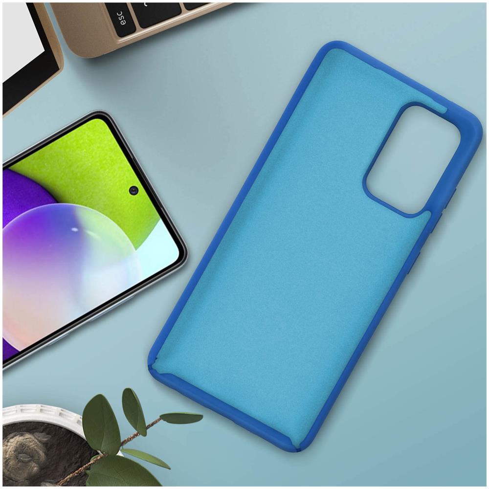 Cover Samsung Galaxy A52 Flessibile Finitura Soft Touch Blu - Foto 5