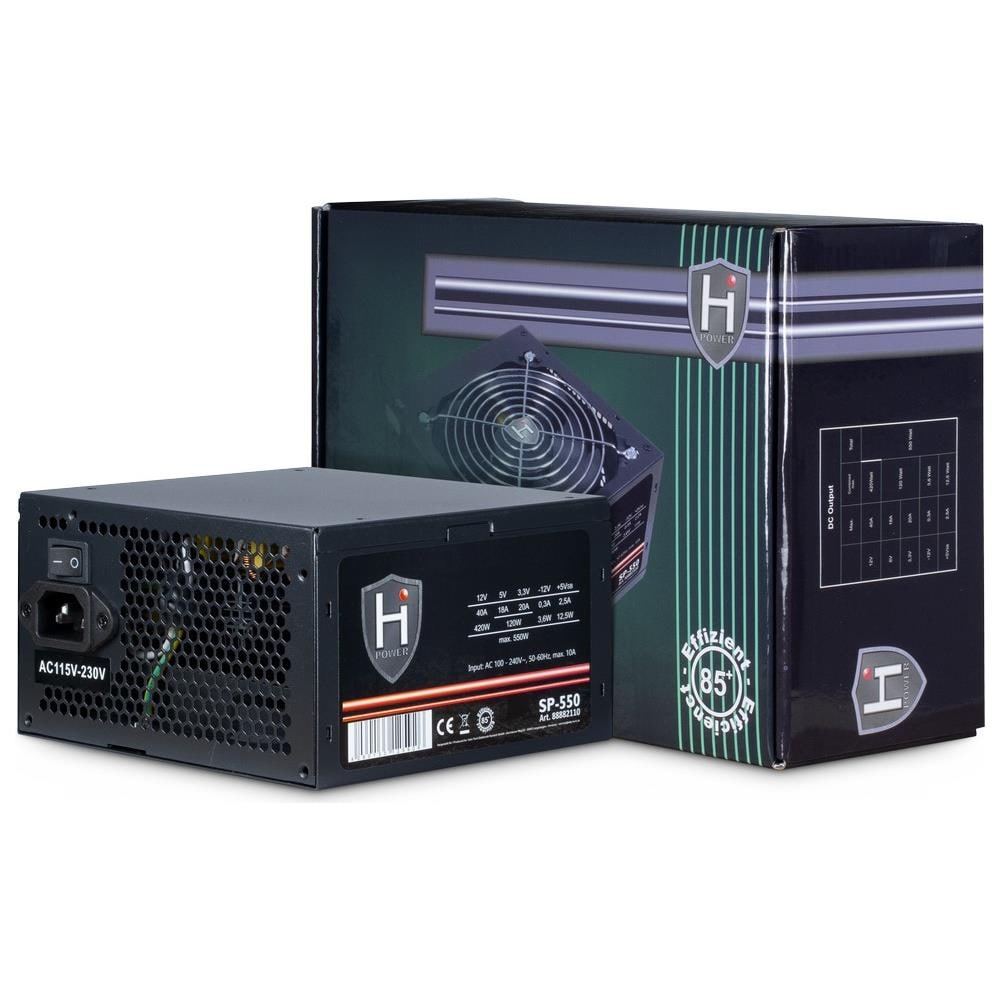Hipower Sp-550 Alimentatore Per Computer 550 W 20+4 Pin Atx Atx Nero - Foto 1
