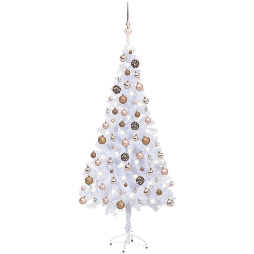 Albero Natale Artificiale con Set Palline e LED 180 cm 620 Rami - Foto 1