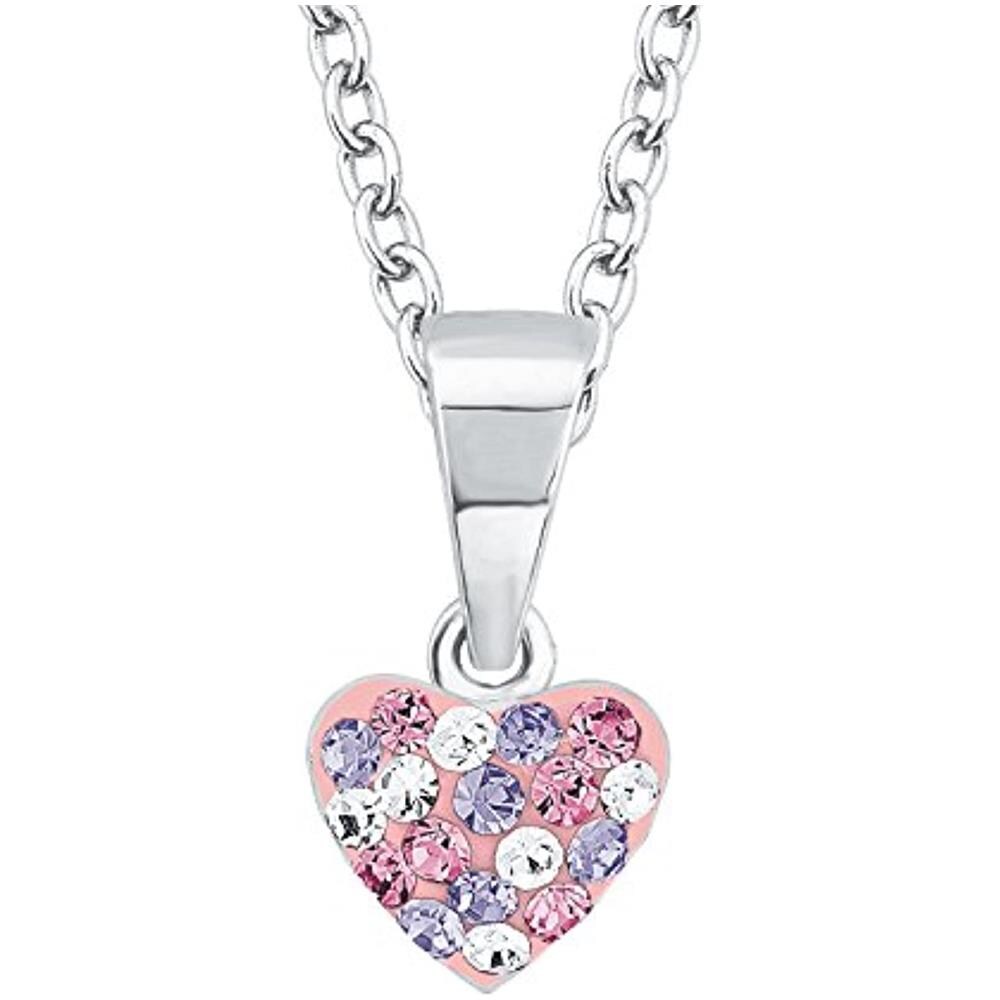 Collana Da Bambini Con Ciondolo In Argento 925 Rodiato Con Cristallo Multicolore, Motivo: Cuore, 38 Cm - Ref. 4056867002004 - Foto 1