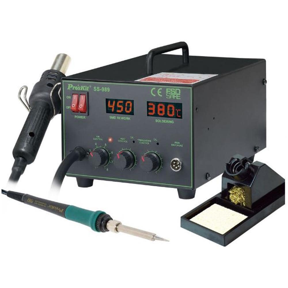 Stazione Di Saldatura E Dissaldatura, Stazione Ad Aria Calda 2 In 1 Da 700 W Con Temperatura Regolabile - Foto 1