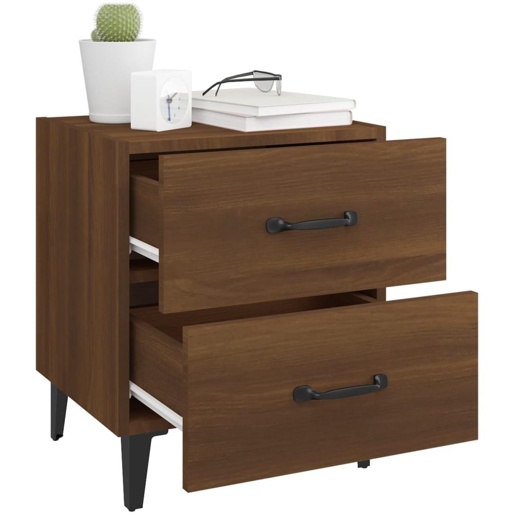 Comodini 2 Pz In Rovere Marrone 40x35x47,5 Cm - Foto 2