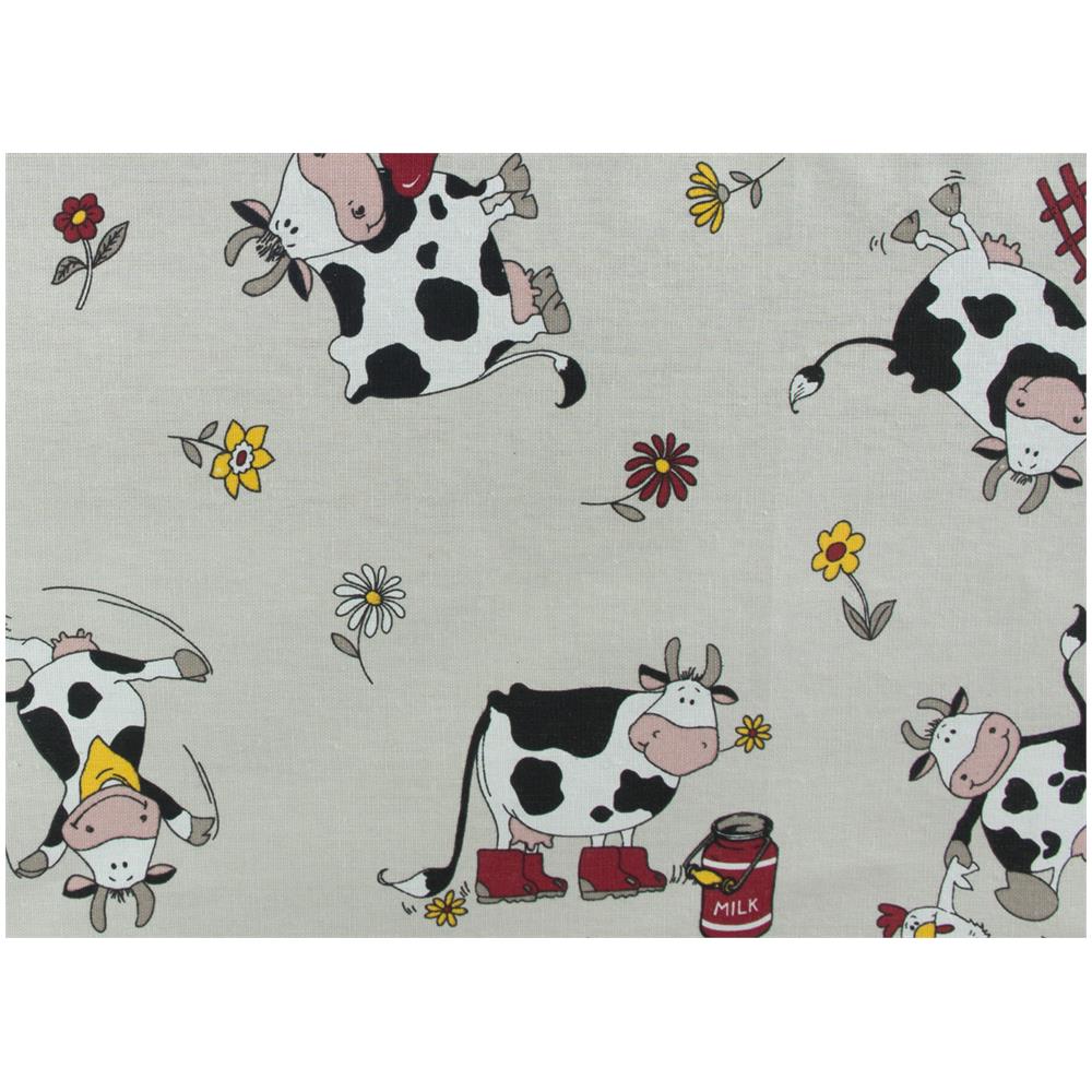 Tovaglia Per Salotto Cucina Tavolo 100% Cotone Made In Italy Mucca Rp 140x300 Mucca - Foto 5