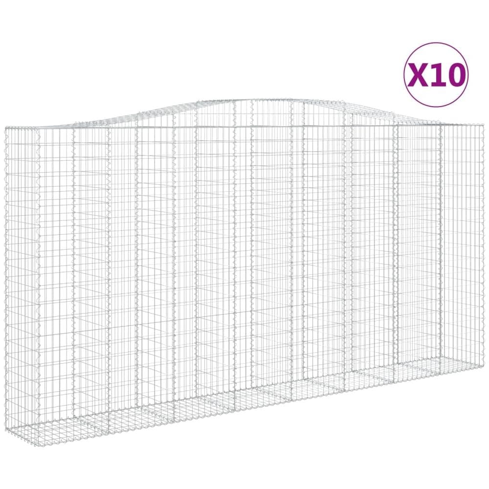 Cesti Gabbioni Ad Arco 10 Pz 400x50x200/220 Cm Ferro Zincato - Foto 2