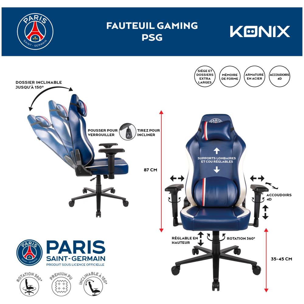 78441120971 sedia per videogioco Sedia da gaming per PC Seduta imbottita Blu, Bianco - Foto 12