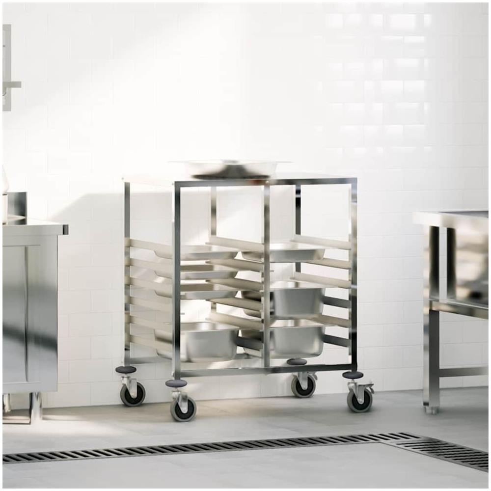 Carrello Portateglie con 12 GN Contenitori 75x55x87 cm - Foto 2
