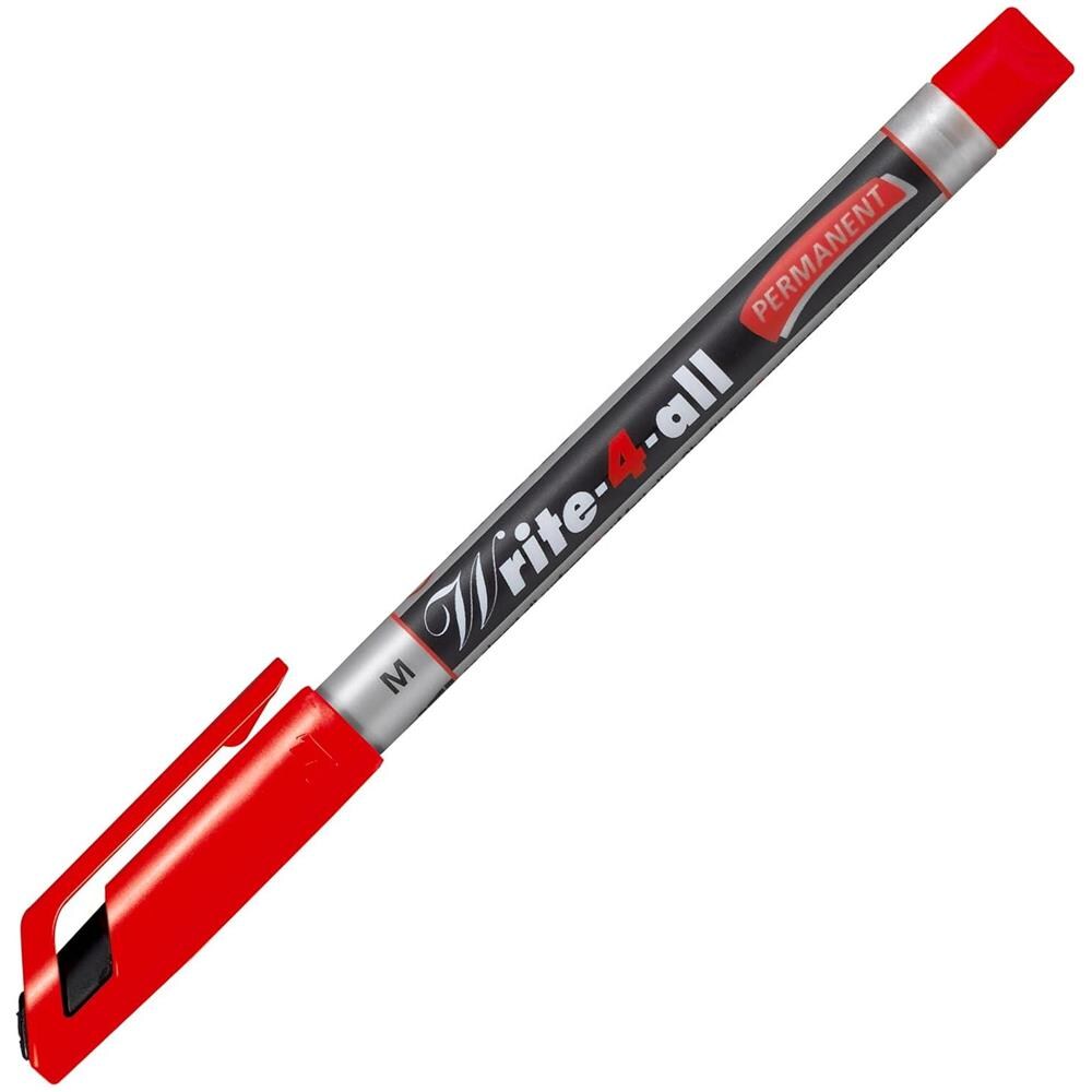 Write-4-all - Marcatore - Tratto Medio (1 mm) - Confezione da 10 - Rosso - Foto 2