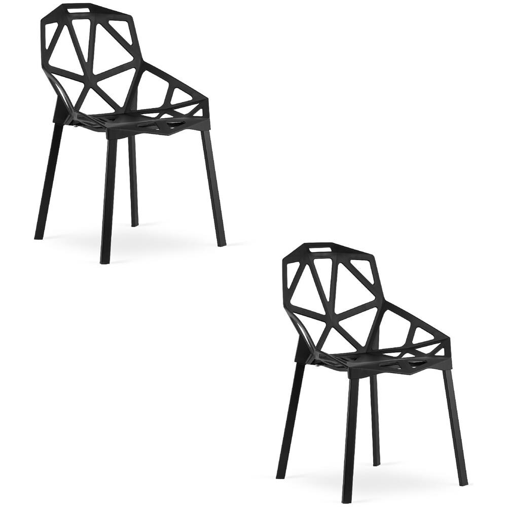 Sedia VALORA ESSEN - Design ergonomico moderno, nero x 2 - Foto 1