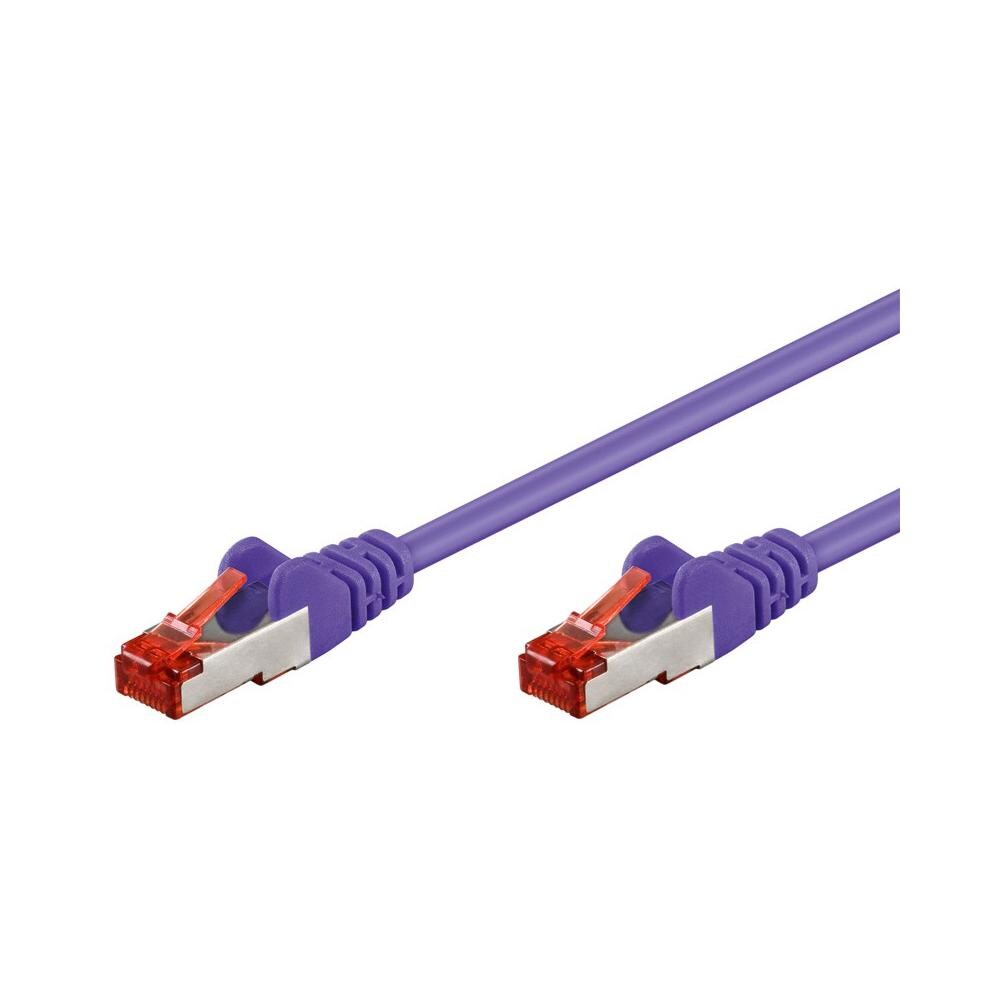 ICOC CCA6F-010-VL - Cavo di rete Patch in CCA Schermato Cat. 6 Viola S / FTP 1 m Bulk - Foto 1
