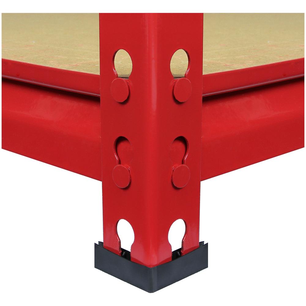 3 Scaffali In Acciaio Senza Bulloni Z-Rax Rossi 90cm X 45cm X 183cm - Foto 8