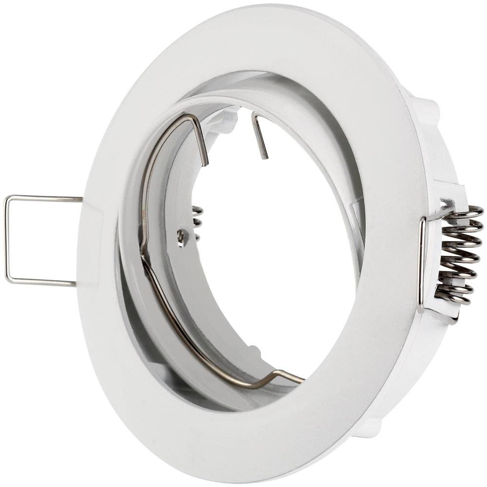 Porta Faretti Led Gu10 Incasso Orientabile Rotondo 82 Mm. Bianco Vt-779 Rd 3587 - Foto 3