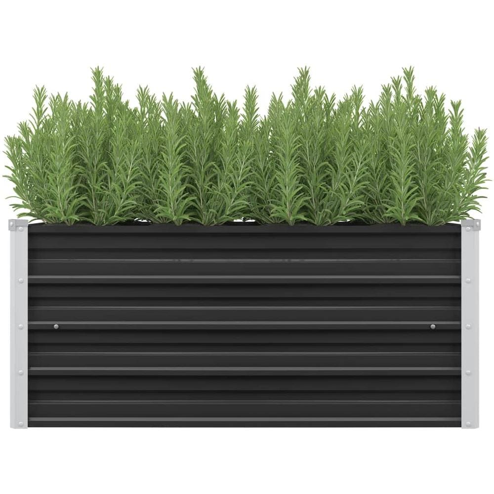 Fioriera per Giardino Antracite 100x40x45 cm in Acciaio Zincato - Foto 1