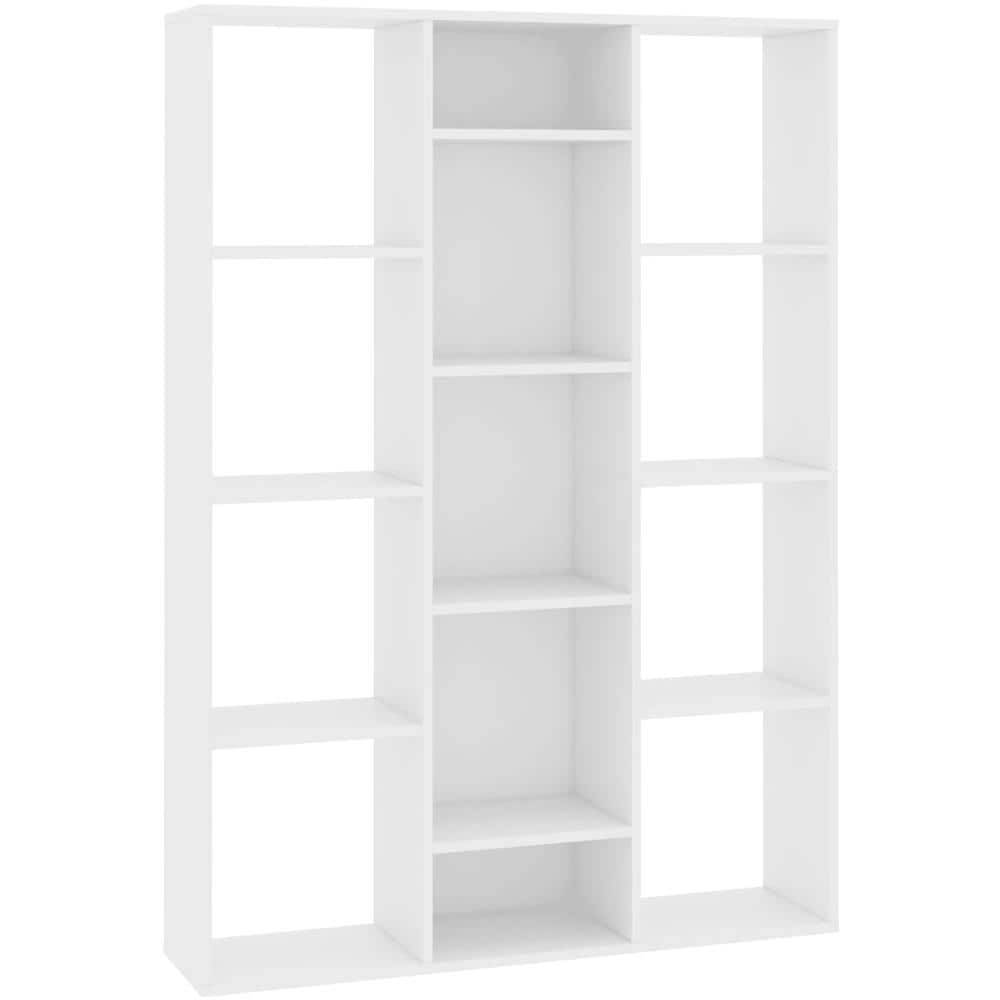 Libreria /Divisorio Bianco 100x24x140 cm in Legno Multistrato - Foto 2