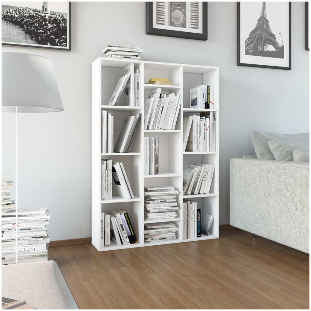 Libreria /Divisorio Bianco 100x24x140 cm in Legno Multistrato - Foto 1