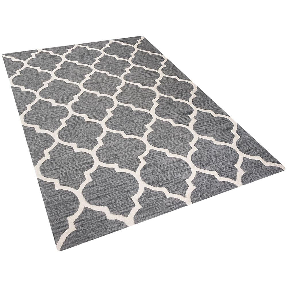Tappeto Rettangolare Grigio - Tappeto Moderno Di Design - 160x230 Cm - Yalova - Foto 1