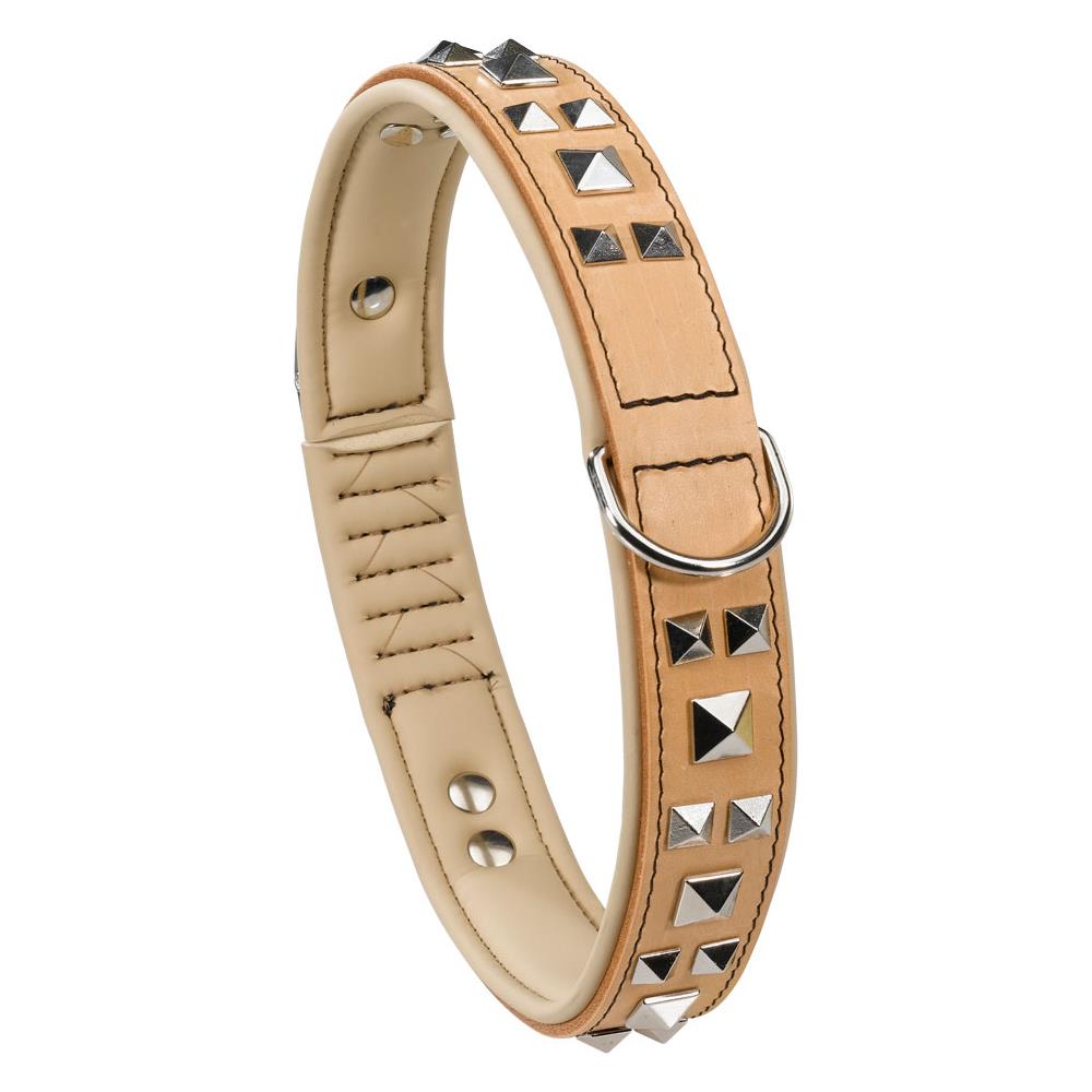 Collare Per Cani Giotto Luxor C30/67, In Vera Pelle Con Borchie Argentate - Foto 1