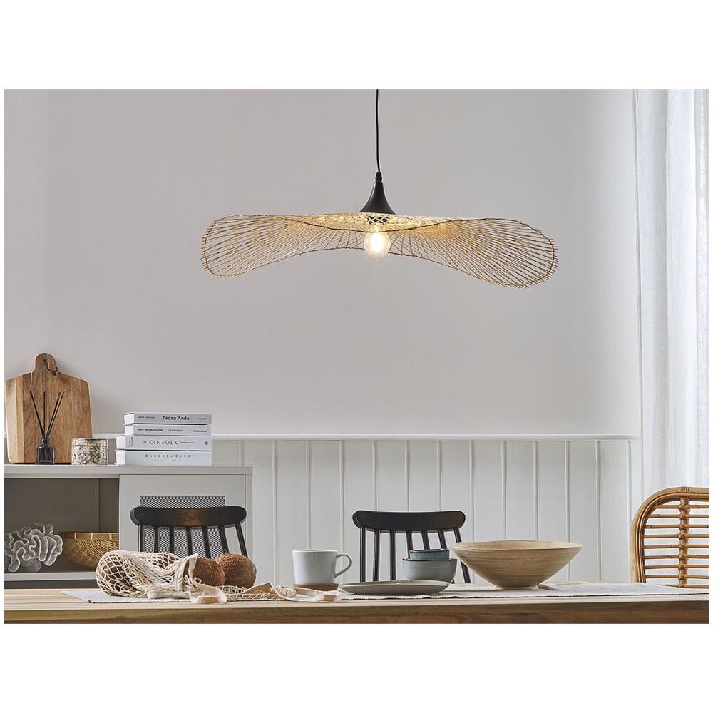 Lampadario In Bambù Marrone Chiaro Floyd - Foto 2