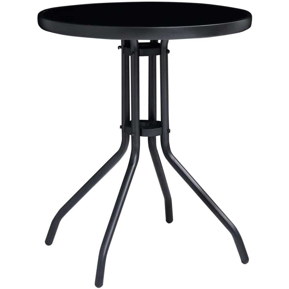 Set da Bistrot 3 pz in Alluminio e Textilene Nero - Foto 3