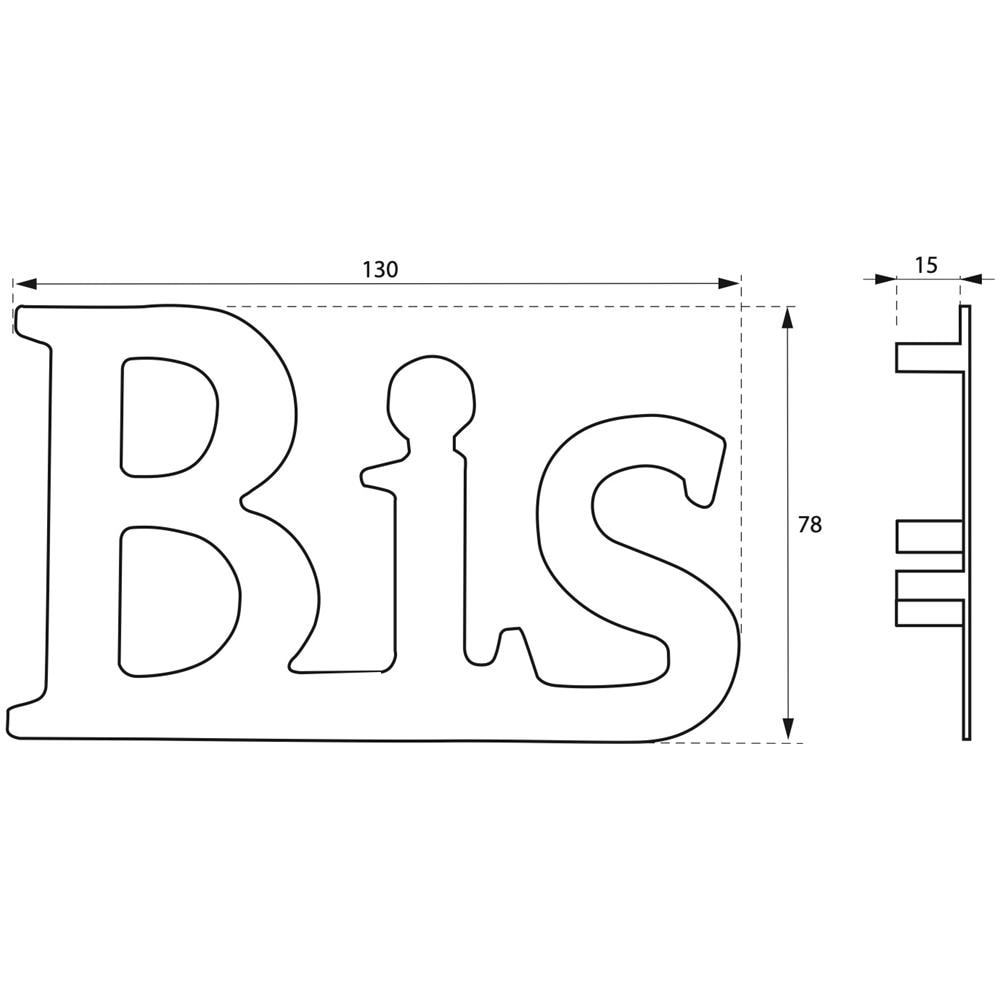 Targa Lettera In Acciaio Inox Bis H. 76mm Da Avvitare Con Distanziatori - - Foto 2