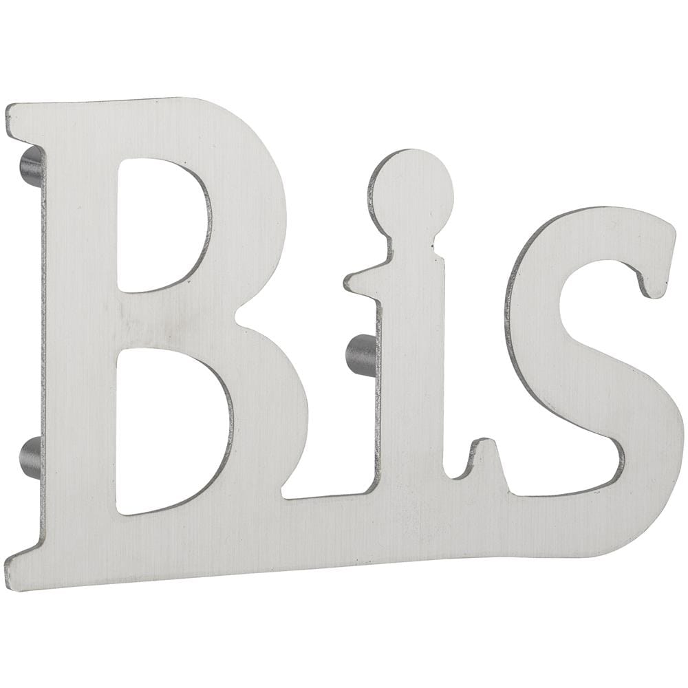 Targa Lettera In Acciaio Inox Bis H. 76mm Da Avvitare Con Distanziatori - - Foto 1