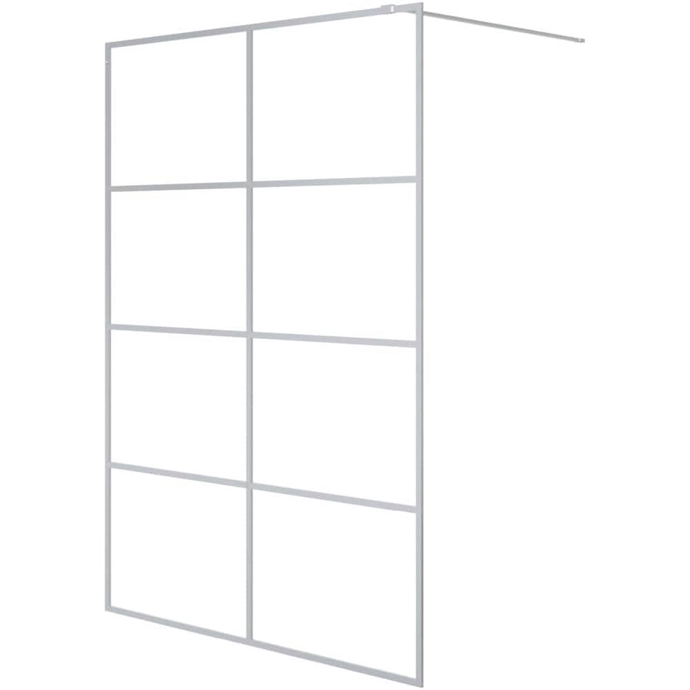 Parete Doccia Walk In Argento 140x195 Cm Vetro Trasparente Esg - Foto 2