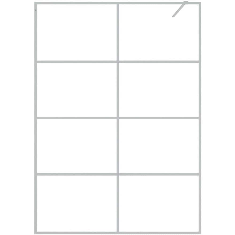 Parete Doccia Walk In Argento 140x195 Cm Vetro Trasparente Esg - Foto 3