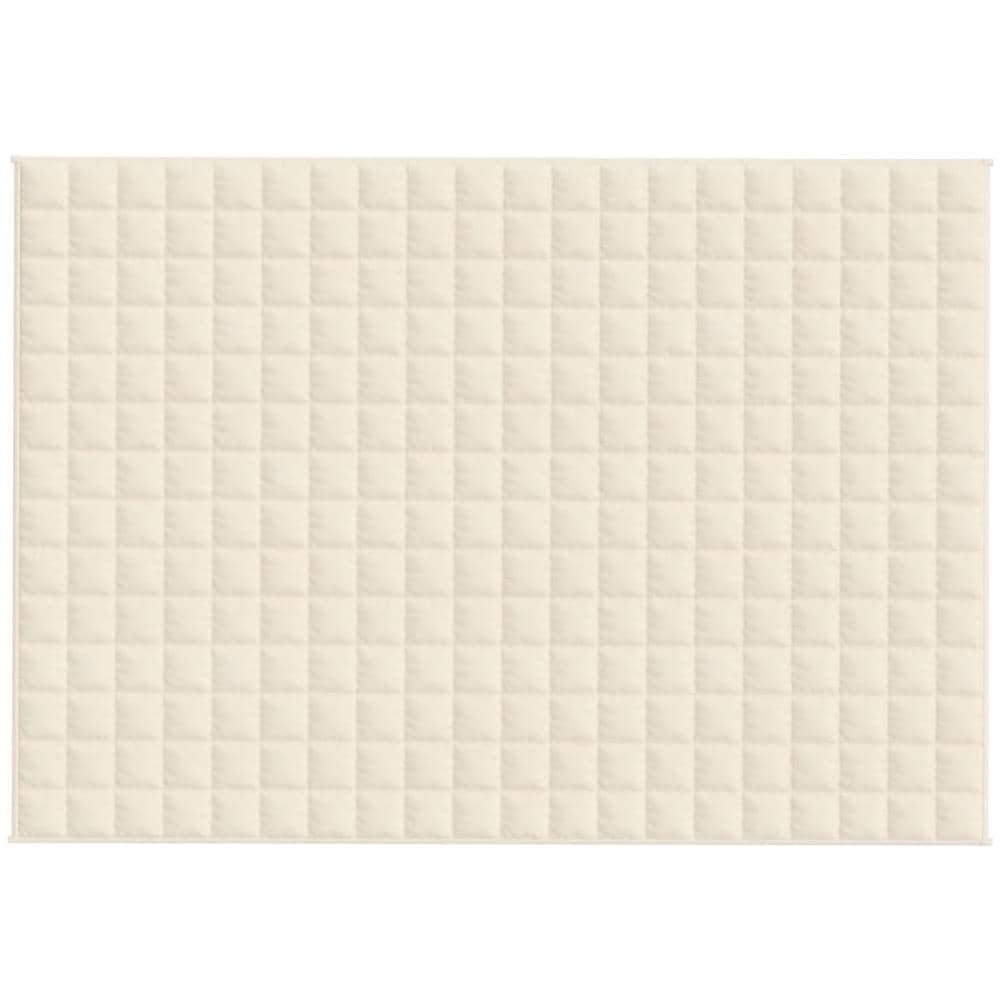 Coperta Ponderata Crema Chiaro 135x200 Cm 10 Kg Tessuto - Foto 2