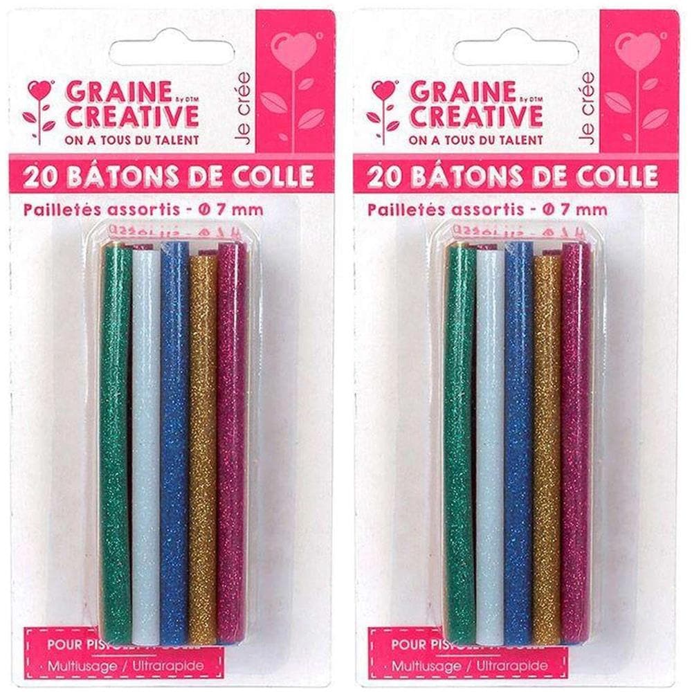 40 Stick Di Colla Per Pistola Per Colla Ø 7 Mm - Colori Glitterati - Foto 1
