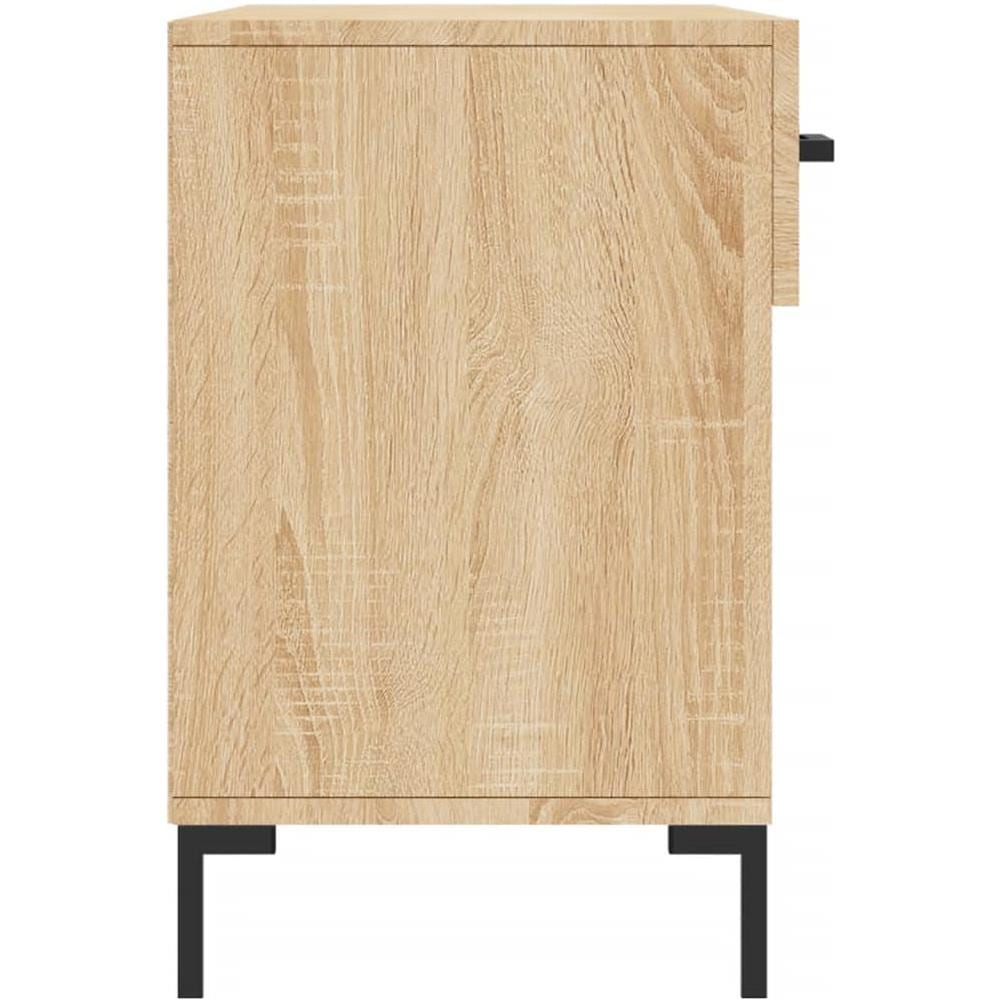 Panca Porta Scarpe Rovere Sonoma 102x35x55 Cm Legno Multistrato - Foto 2