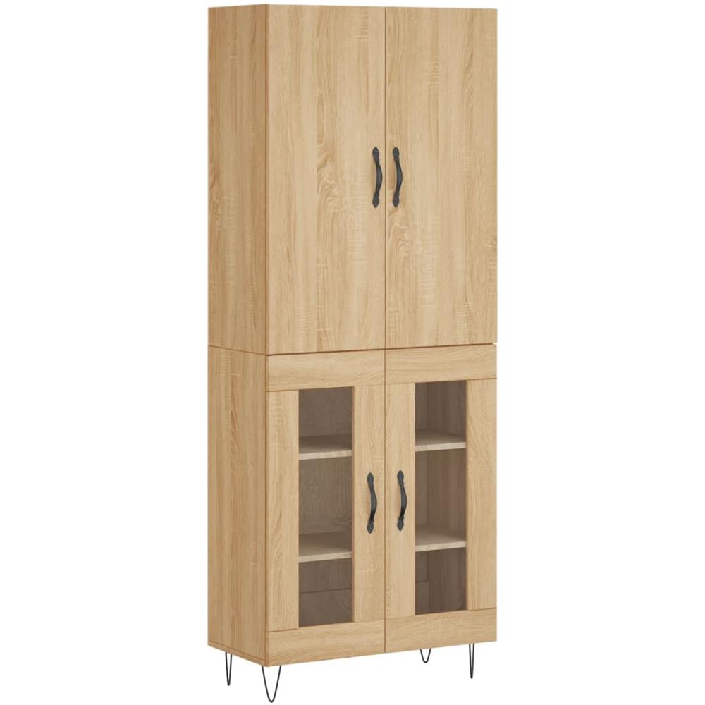 Credenza Rovere Sonoma 69,5x34x180 Cm In Legno Multistrato - Foto 2