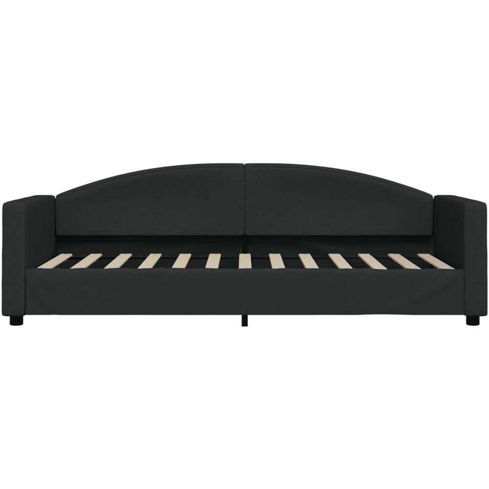 Letto Da Giorno Nero 80x200 Cm In Tessuto - Foto 2