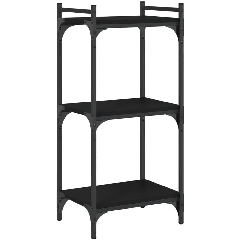 Libreria A 3 Ripiani Nera 40x30x86 Cm In Legno Multistrato - Foto 2
