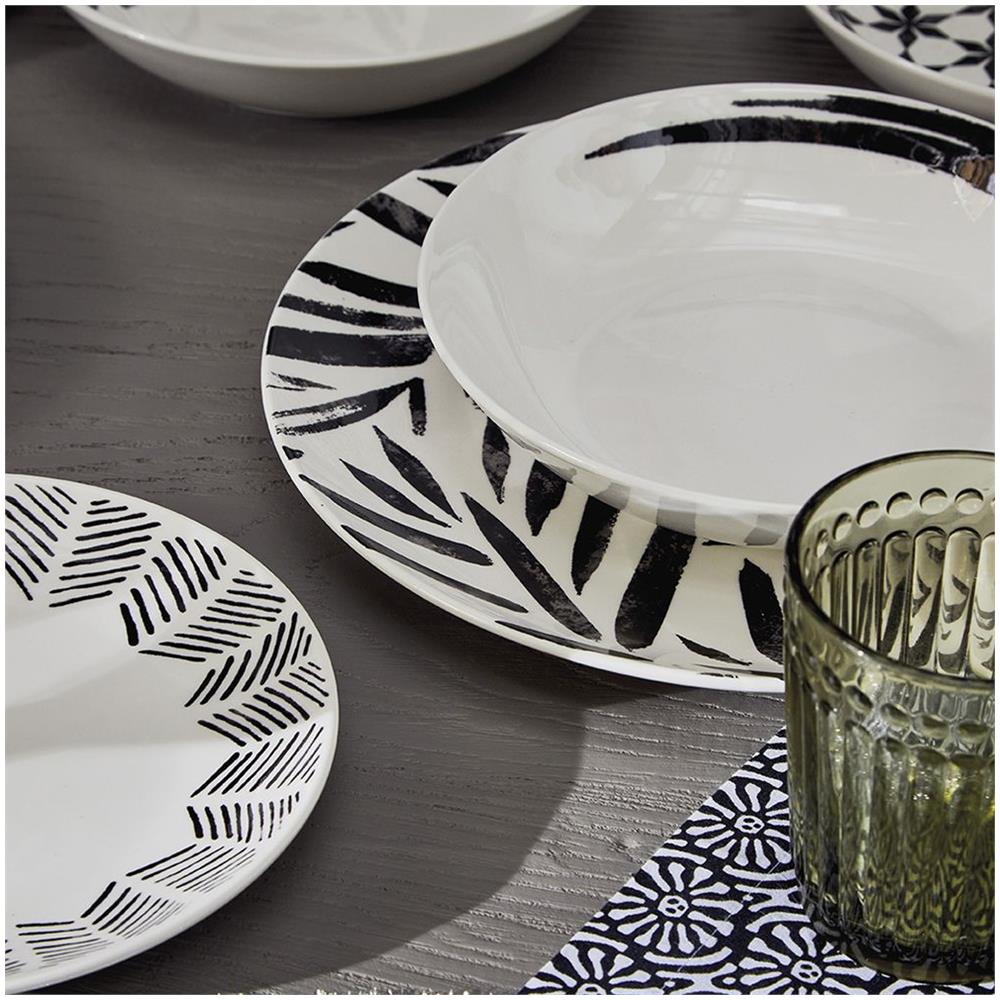 MC070185974 servizio da tavola 18 pz Porcellana Nero, Bianco - Foto 4