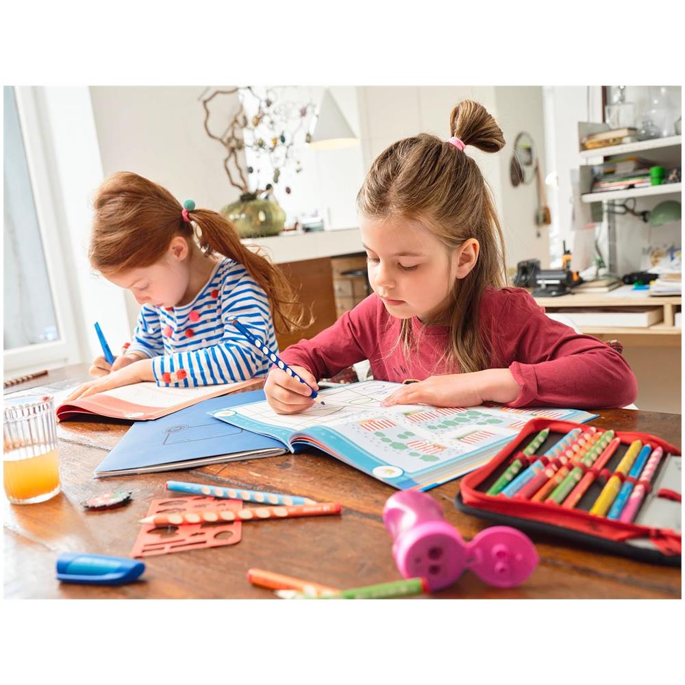 EASYcolors - Matita colorata Ergonomica - per Destrimani - Astuccio da 12 + temperino - Colori assortiti - Foto 8