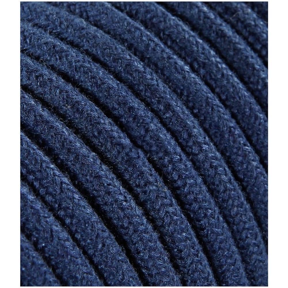 Cavo Elettrico Tondo Rivestito In Tessuto Colorato Filato Grezzo Blu Scuro Jeans 50 Metri 2x0,75 Rotondo Per Lampadari, Lampade, Abat Jour, Design. Made In Italy! - Foto 1