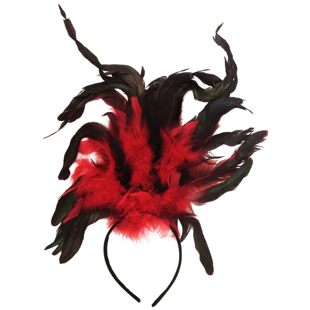 Accessori Costume Carnevale Cerchietto Piume Burlesque N01647 - Foto 2