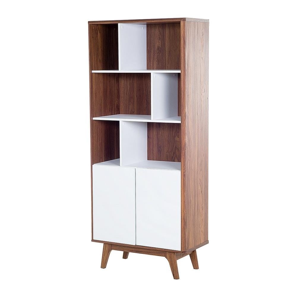 Credenza Da Soggiorno In Mdf Color Noce E Bianco - Columbus - Foto 1