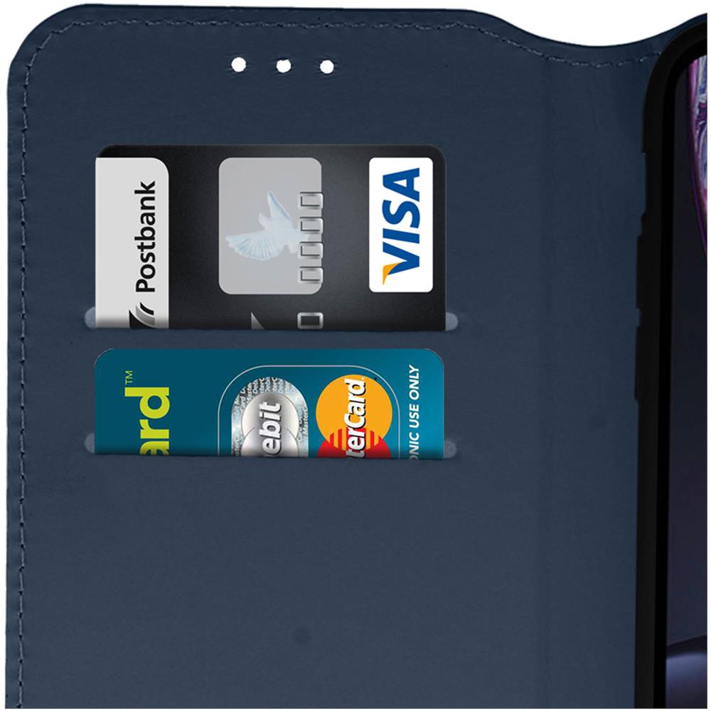 Custodia Iphone Xr Custodia A Libro Porta-carte Funzione Supporto - Blu - Foto 5