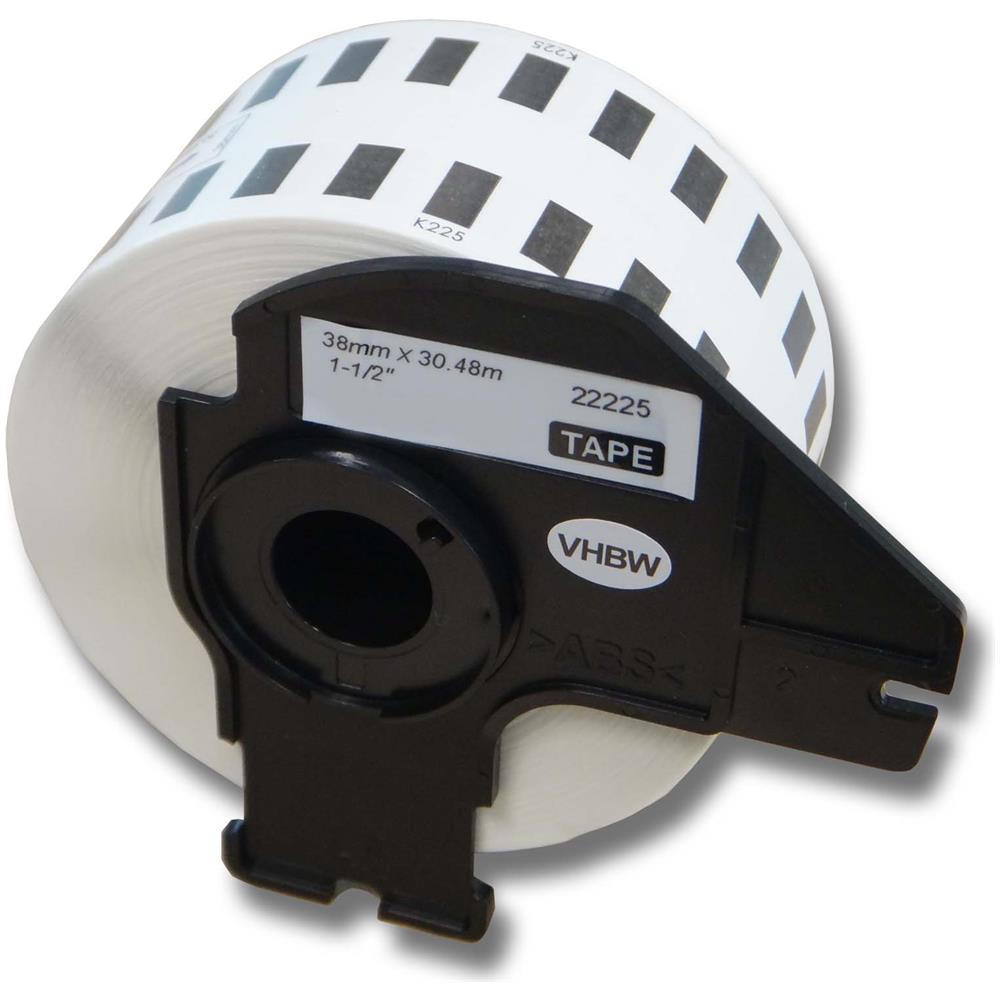 ENDLOS vhbw ETIKETTEN 38mm x 30.48m STANDARD für BROTHER P-touch DK-22225 