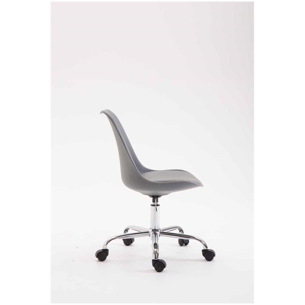 Sedia Ufficio Toulouse in Similpelle e Polipropilene - Sedia Scrivania Girevole Regolabile - Sedia Studio in Metallo, Carico Max 136kg - Sedia Lavoro con Ruote Grigio - Foto 3