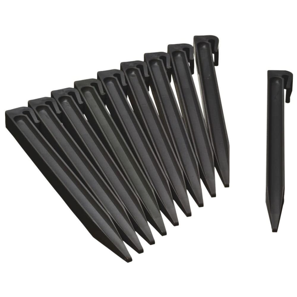 Pioli Di Ancoraggio Da Giardino 10 Pz Neri - Foto 1