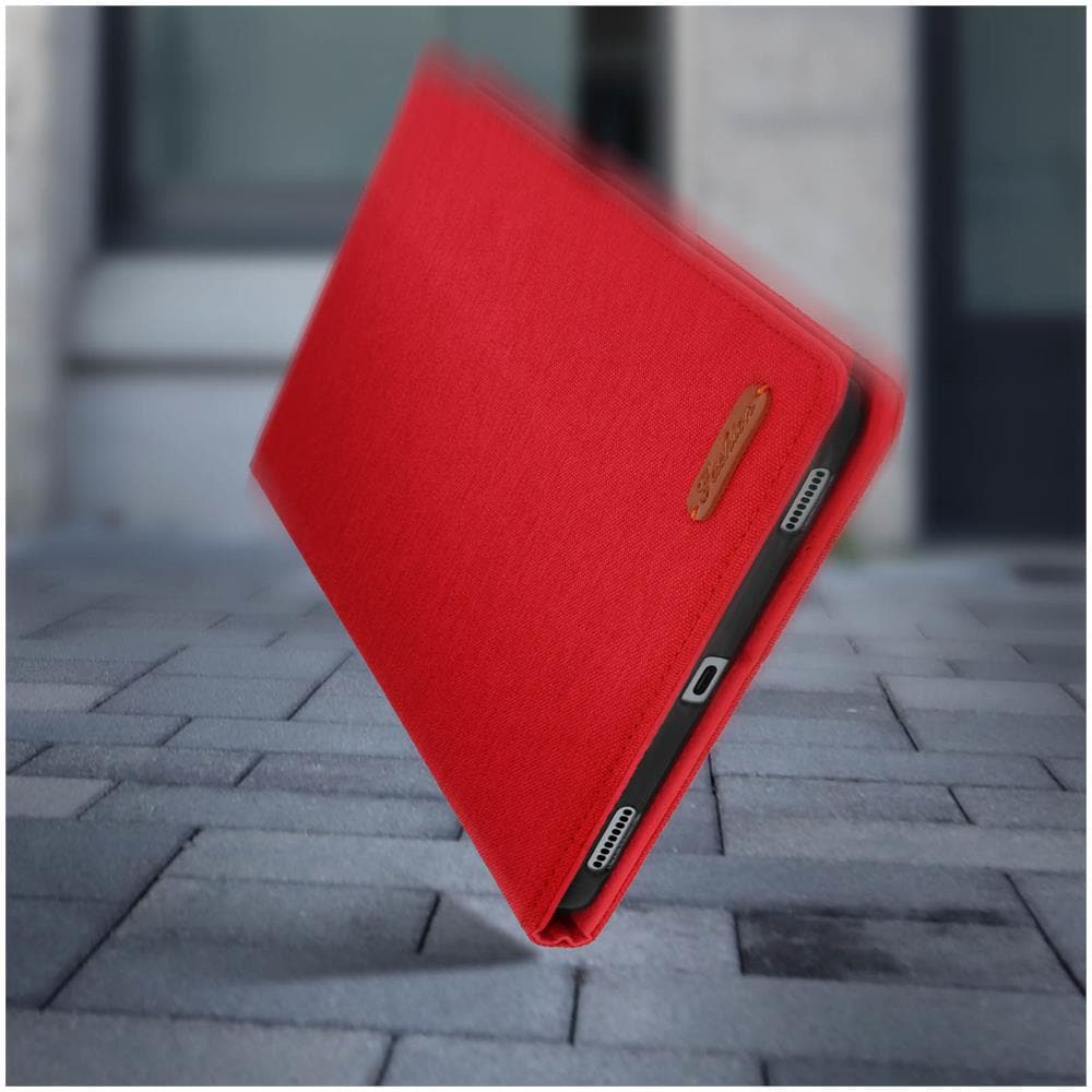 Cover Porta Carte Samsung Galaxy Tab S5e Tessuto Rosso - Foto 5