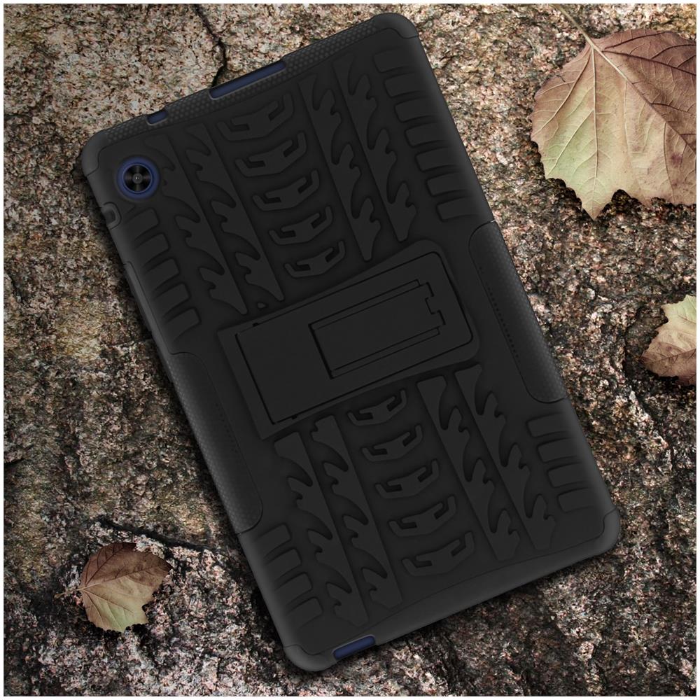 Cover Huawei Matepad T8 Antishock + Supporto Design Pneumatico Nero - Foto 2