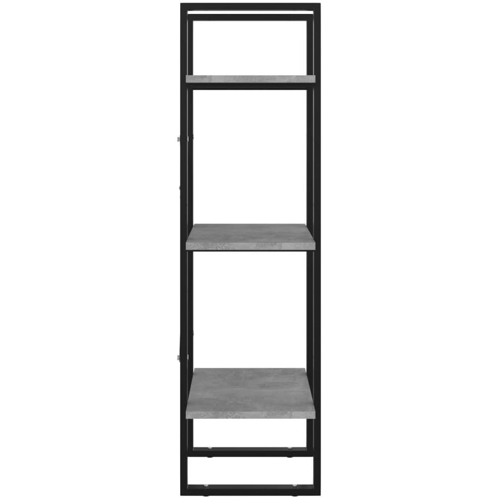 Libreria 3 Ripiani Grigio Cemento 40x30x105cm Legno Multistrato - Foto 6