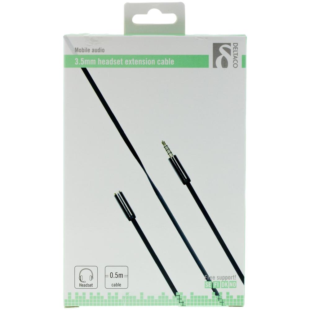 Cavo Audio, Maschio Da 3,5 Mm A Femmina Da 3,5 Mm, 0,5 M, Nero - Foto 2