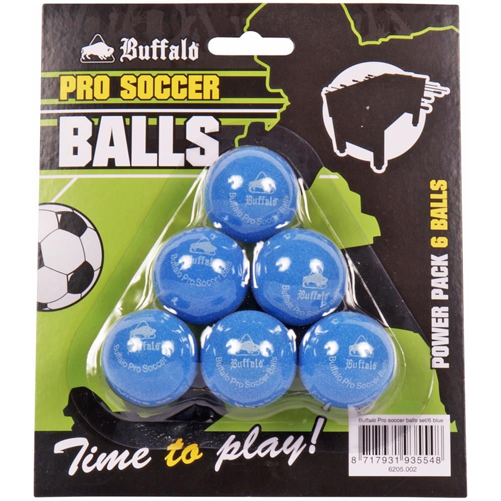 Palloni Da Calcio Balilla Buffalo Pro Set Di 6 Blu - Foto 1