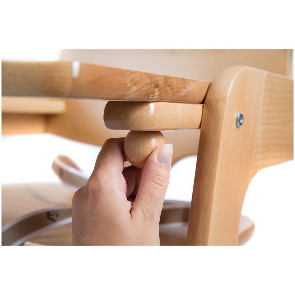 Seggiolone Kid Up in legno massiccio - Cresce con il bambino per neonati e bambini - Naturale - Foto 8