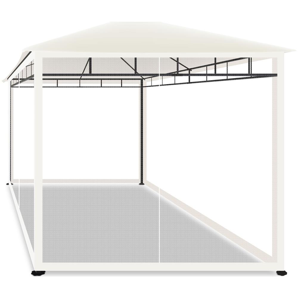 Zanzariera Per Tenda Gazebo, Rete Da Giardino Esterna, 48 Ganci Cerniera Bifacciale Nero 82983752
