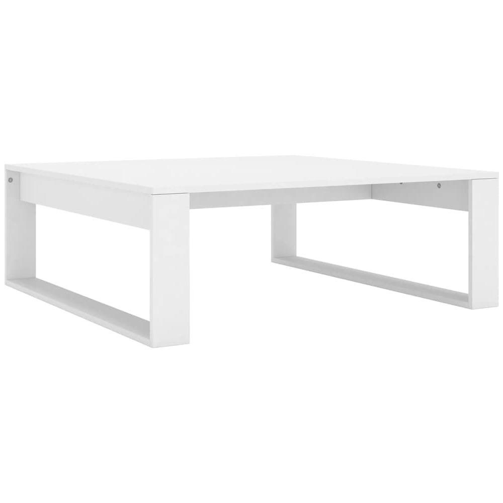 Tavolino Da Salotto Bianco 100x100x35 Cm In Legno Multistrato - Foto 1